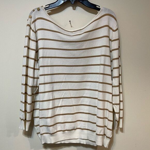 Ruby Rd Women’s White and Gold Top XL - Picture 2 of 11